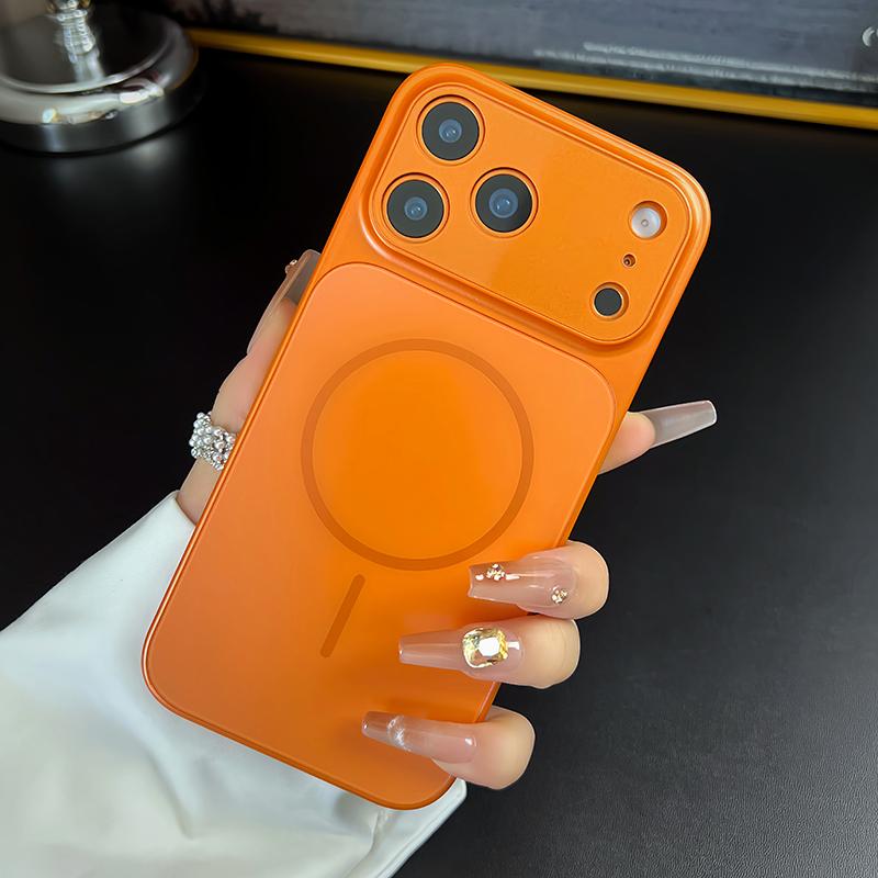 Popular Cosmic Orange Acrylic PC For Phone Case For For Iphone 17 Pro Max 16 1 14 13 Magnetic Wireless Charge Hard Cover