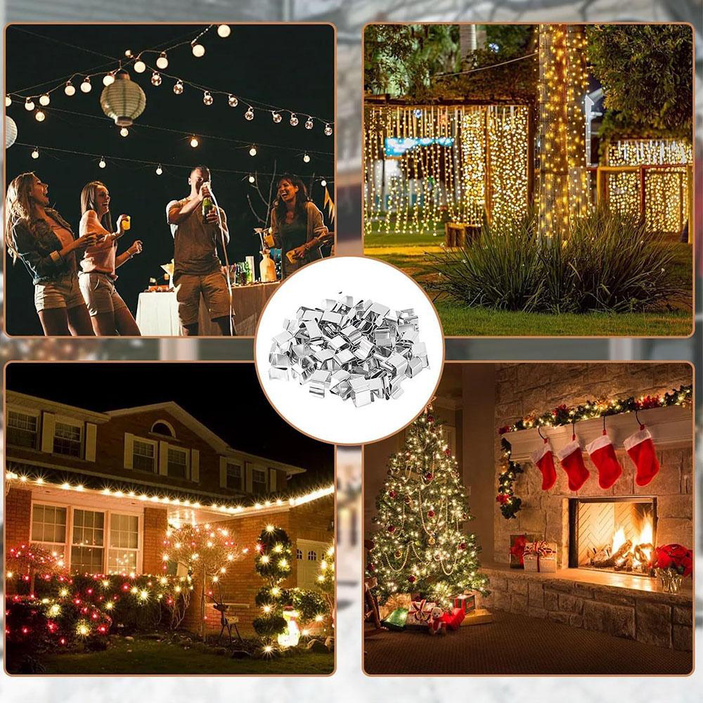 50Pcs Gutter Hooks For Fairy Lights For Garden Decoration