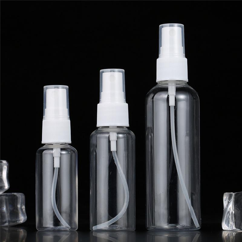 Portable Transparent PET Spray Bottle (30ml, 50ml, 100ml) for Disinfectant or Cosmetic Use 20ml Plastic Spray Bottle