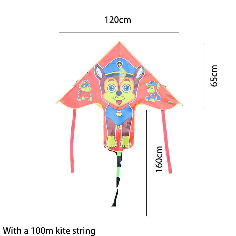 1.2 Meter Children's Curved Edge Kite With High Definition Printing Triangular Kite For Ground Stall And Park