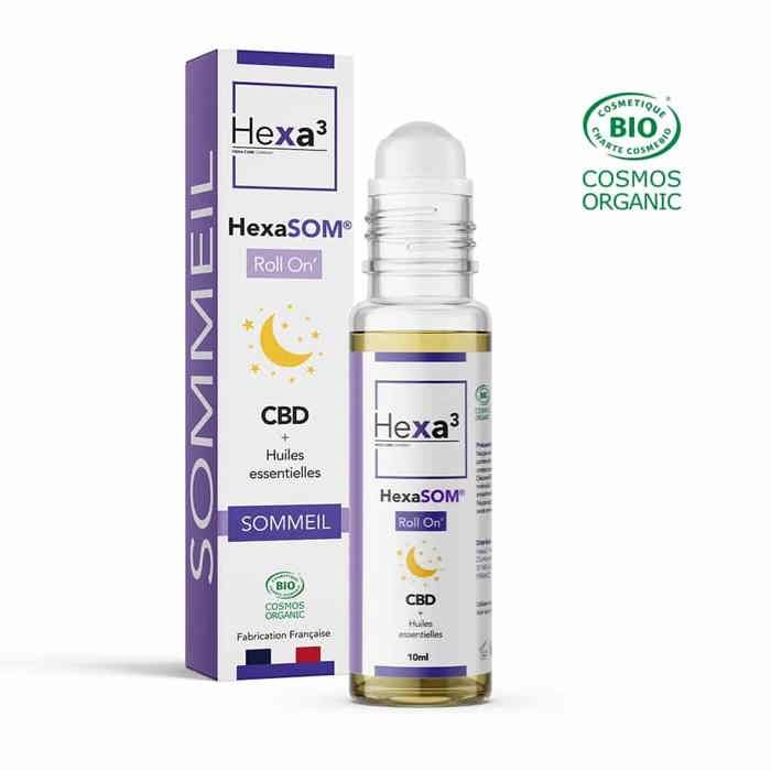 Roll-On CBD Sleep HexaSOM, Organic, THC-free (10ml) 1 Bottle
