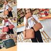 Ladies Pu Leather Purse Set With Shoulder Strap And Cosmetic Bag For Daily Use