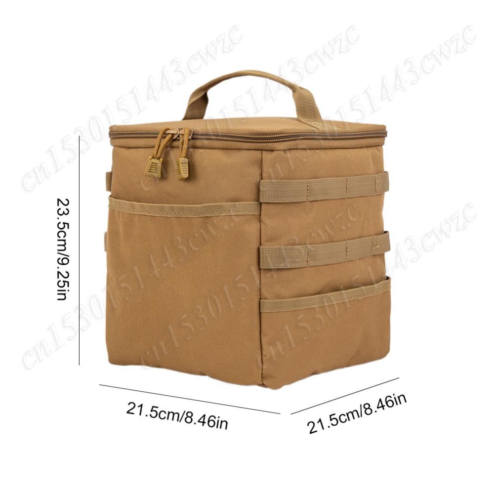 10L campingoppbevaringspose med stor kapasitet gasstankoppbevaringspose Jordspikerverktøyveske Bestikk Håndveske Gasskomfyrbeholder Bæreveske