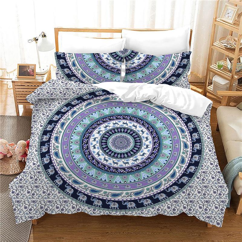 Luxury Bedding Set For Mandala Classic Colors Super Size Bohemian Bedset King Queen Full Duvet Cover Sets Boho Bedclothes Double