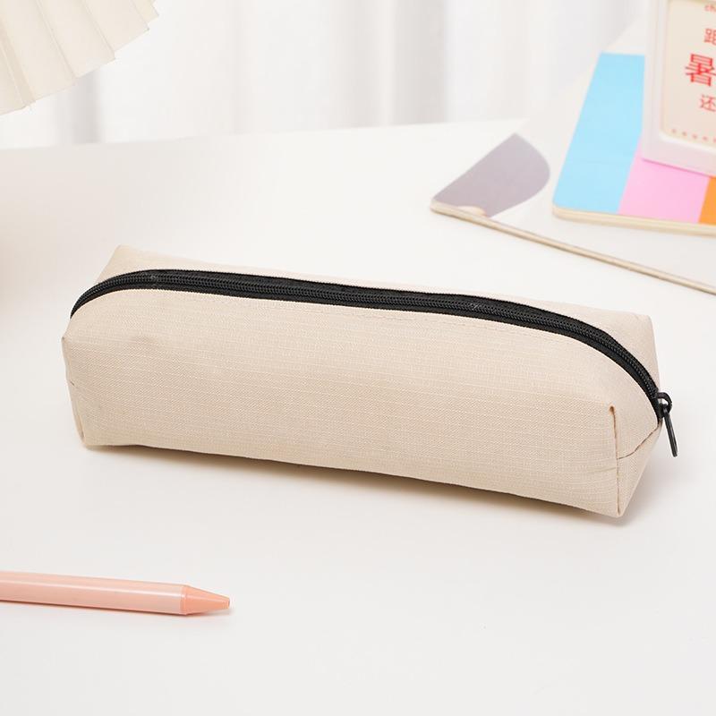 1pc Small Solid Color Simple Zipper Pencil Case Mini Pen Bags Stationery for School Office Suppliers