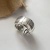 Xiaomi 925 Sterling Silver Rings For Women Geometric Fine Jewelry Finger Adjustable Retro Strip Ring For Party Birthday Gift