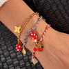 Stainless Steel Cherry & Butterfly Tassel Bracelet - Fashionable, Sweet, and Unique Design
