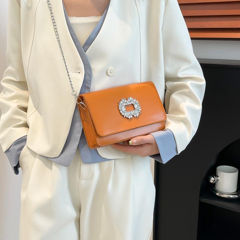 Fashion Small Square Bag Summer New Simple Fashion Women's Bag Shoulder Bag Bright Diamond Versatile Messenger Bag