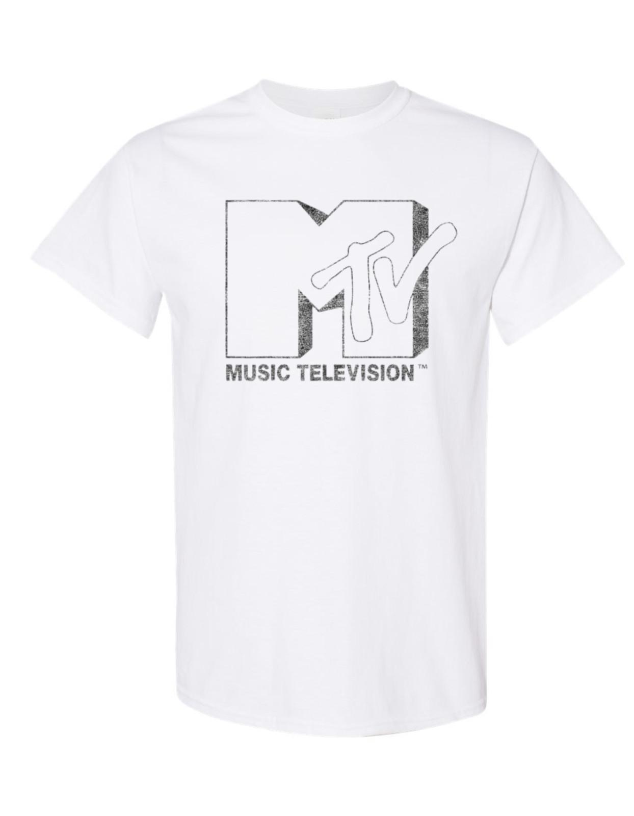 MTV MENS GRAPHIC LOGO T SHIRT WHITE XXXL