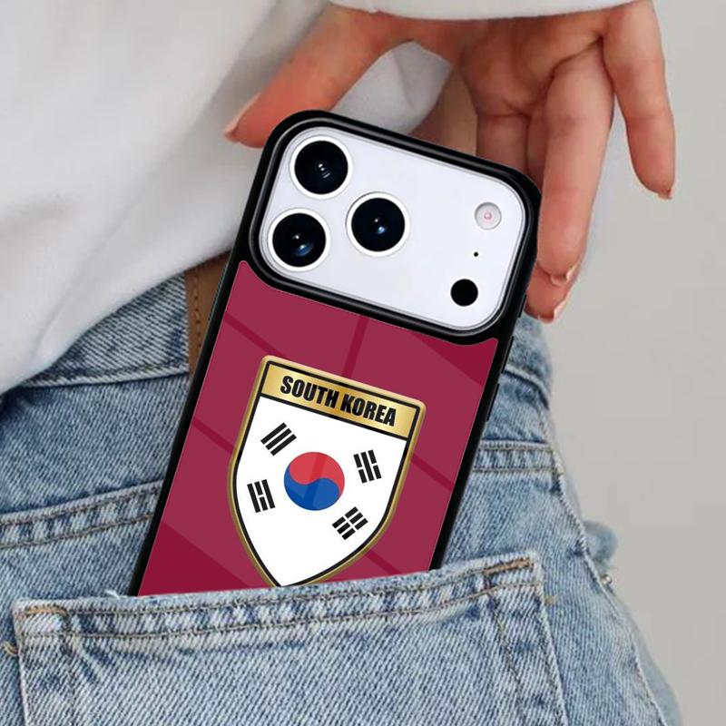 Funda de Teléfono Suave con Bandera de Corea del Sur para iPhone 17ProMax 12 13 14 15 16e 17 Pro Max Plus Cubierta de Aire