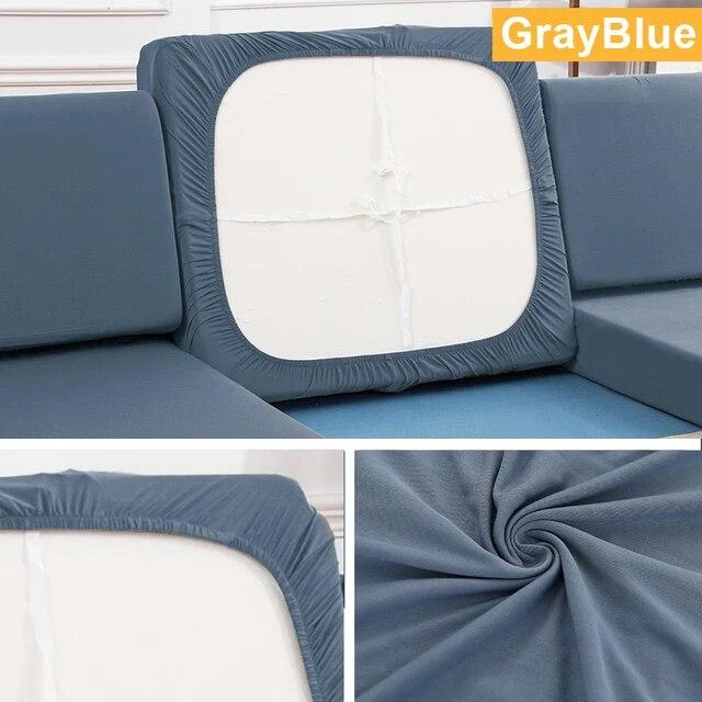 Einfarbiger Sofa-Sitzkissenbezug, elastischer Schutz, deckt Haustiere und Kinder ab, waschbar, abnehmbarer Sofakissenbezug, Möbelschutz