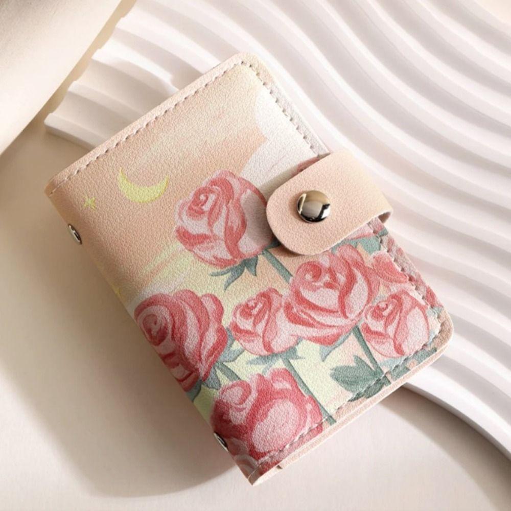 ID Bank Credit Card Oil Painting Card Holders Card Cover Multiple Cards Slots  Women