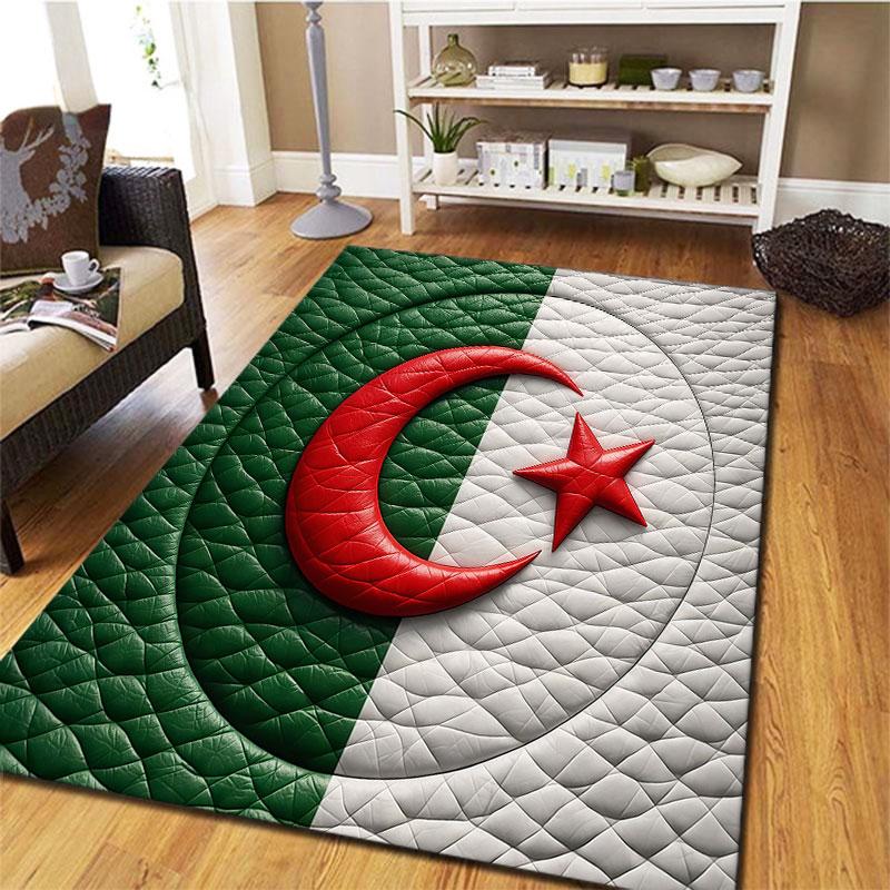 Algeria National Football Team Carpet Rug for Living Room Bedroom Home Sofa Decoration,Kids play Non-slip Floor Mat