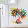 Selbstklebende Lebendige Kokospalmen-Wandaufkleber für Zuhause, Hotel, Surfshop, Tropische Dekoration
