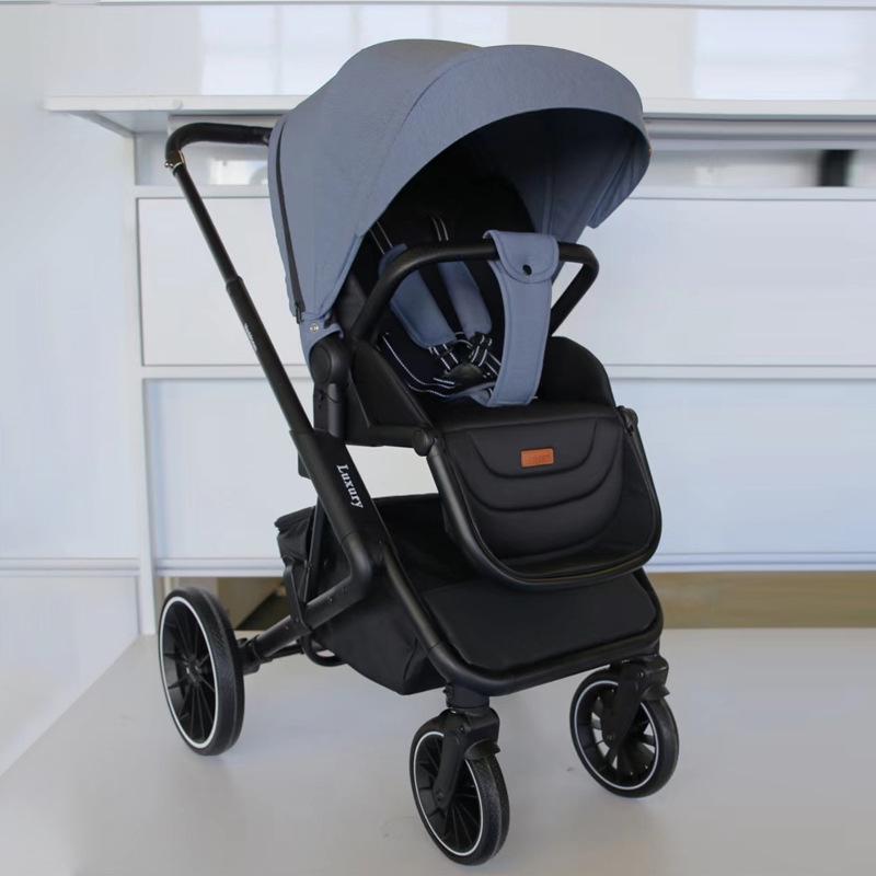 Two-Way Folding Baby Stroller for Sitting and Lying, High Landscape Design