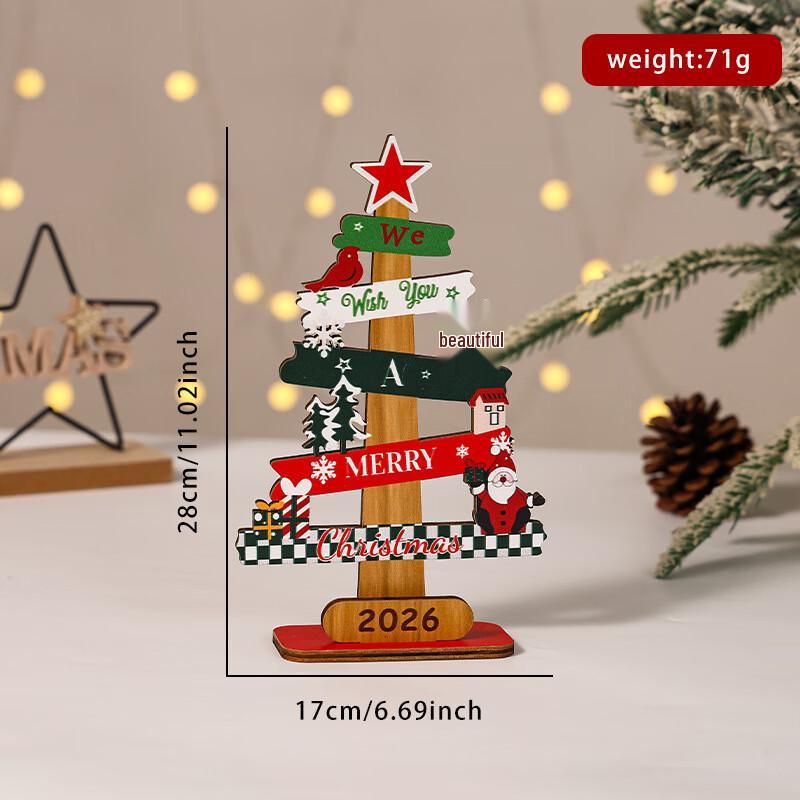 2026 Wooden Christmas Desktop Ornaments