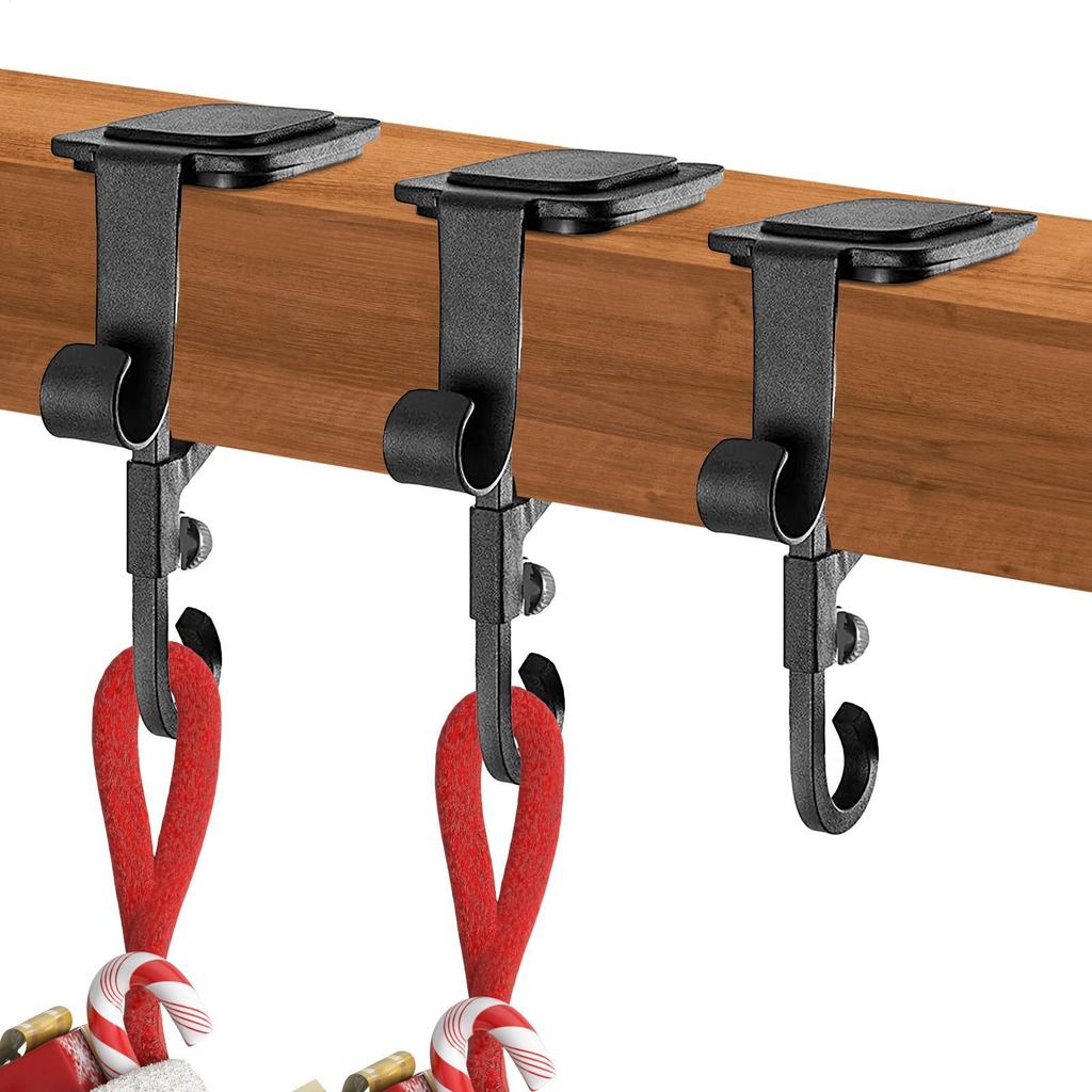 Christmas Stocking Holder 3 Pieces Adjustable Counter Display Rack for Christmas Wreath Vine Desk Fireplace Mantle Doorway