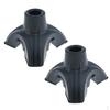 2pcs Non Skid Tripod Rubber Patient Cane Crutches 5/8"