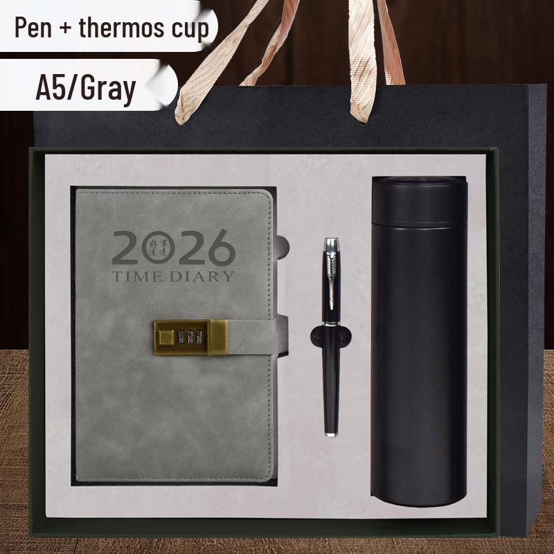 2026 Daily Diary and Password Keeper - Custom Logo, Thick Pages for Effective Time Management