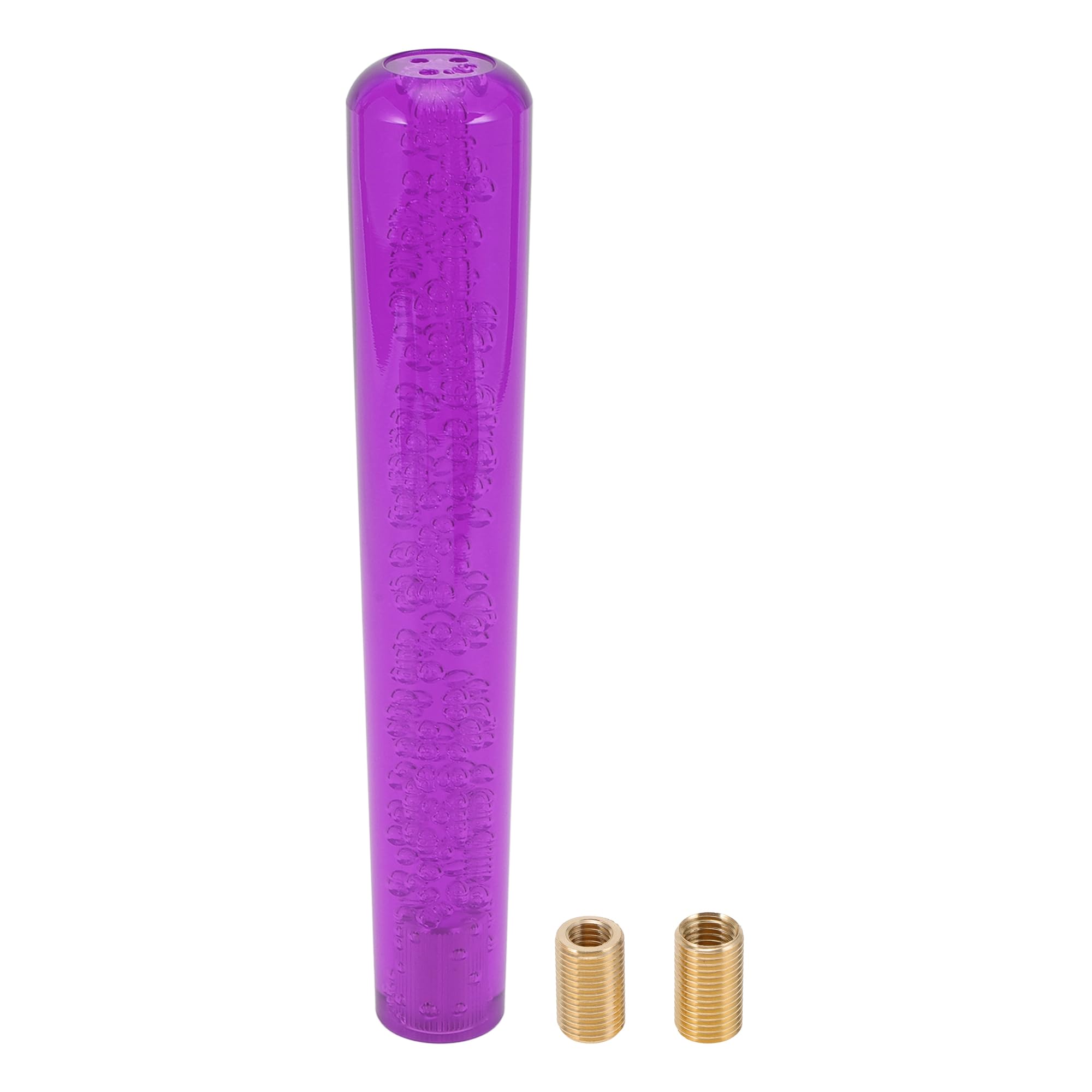 HOPESPANNER Cylindrical Acrylic 25cm Shift Universal Gear Shift for with 2 1 Set Knob, Knob, Acrylic, Automobiles, Adapters, Purple,