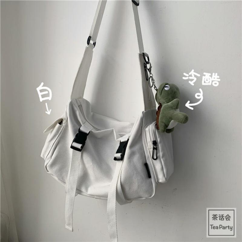 Canvas Crossbody Bags for Women Youth Men Casual Large Capacity Handbags Shoulder Bags Solid Ladies Messenger Bag