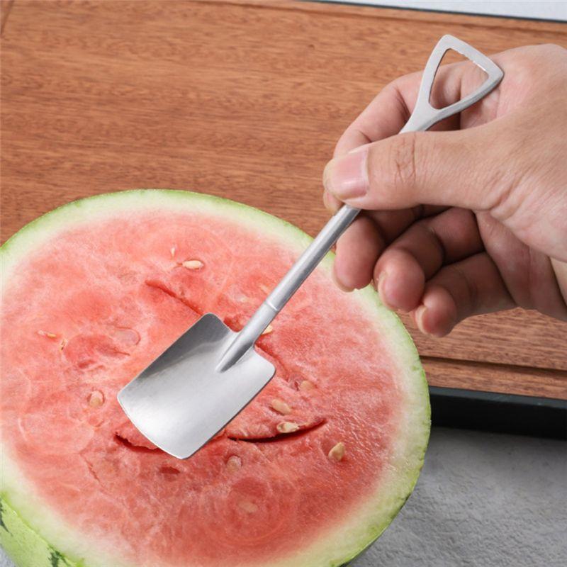 J1UL1N Watermelon Scoop Square Stirring Spoon Coffee Spoon Ice Cream Spoon