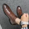 Sale 38-47 Mens Ankle Boots Genuine Calf Leather Double Buckles Monk Strap Basic Shoes Men Cowboy  Motorcycle Boots