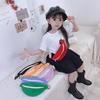 Stylish Candy Color Mini Crossbody Bag For Kids Soft Canvas Waist Pouch