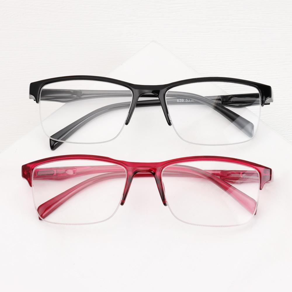 Pc Half Frame Eyeglasses Reading Glasses Women Men Comfortable Urltra-Light Eye Protection Eyeglasses Office Computer Goggles