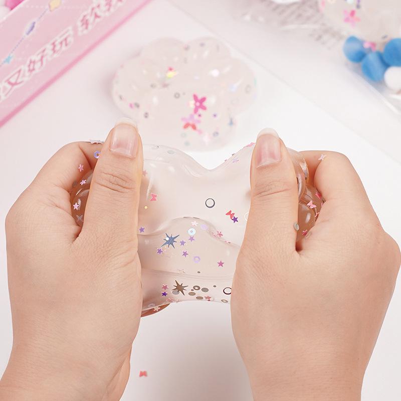 Xiaohongshu Viral Cat Paw Squeeze Toy - Stress Relief, Transparent Jelly Wax, Slow Rebound Decompression Toy