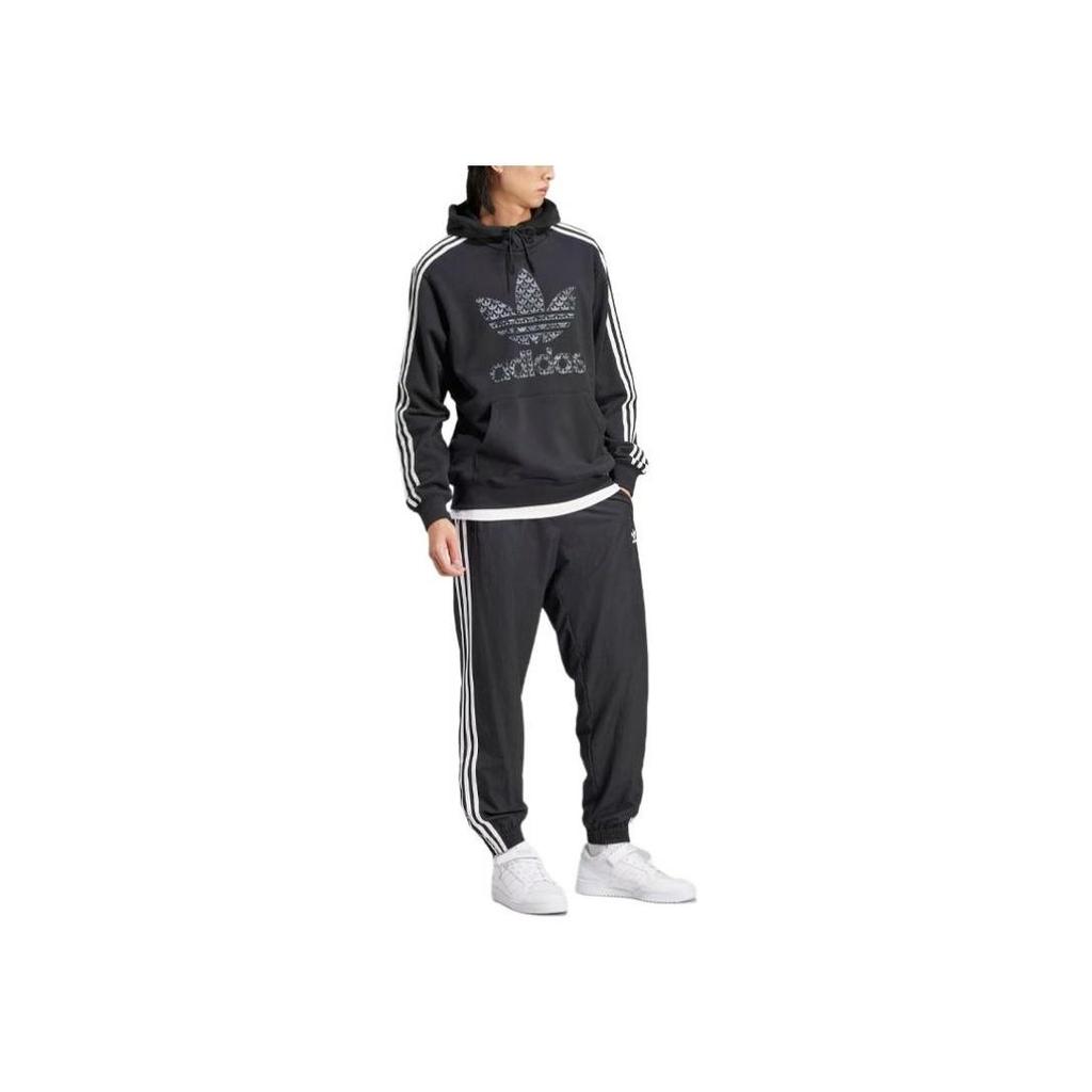 adidas Originals Classic Mono Graphic Hoodie Herren Hoodies Schwarz IS2933