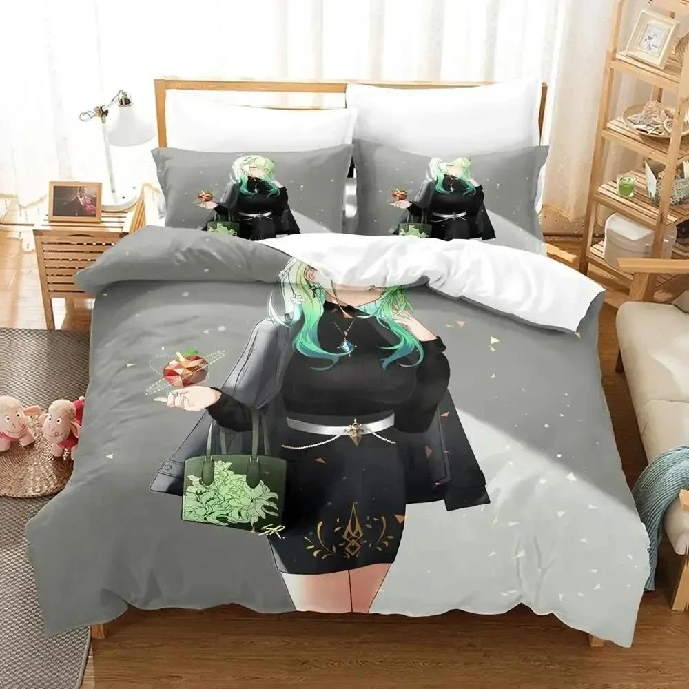 3DAnime Ceres Fauna Ch. hololive-EN Bedding Set Duvet Cover Bed Set Quilt Cover Pillowcase Comforter King Queen Size Boys Adult