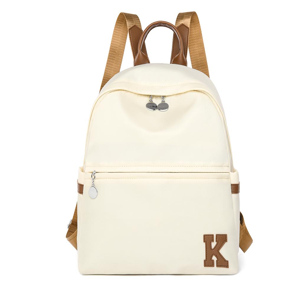 

Оксфордский рюкзак женский Letter рюкзак многоцелевого использования на короткие расстояния бежевый