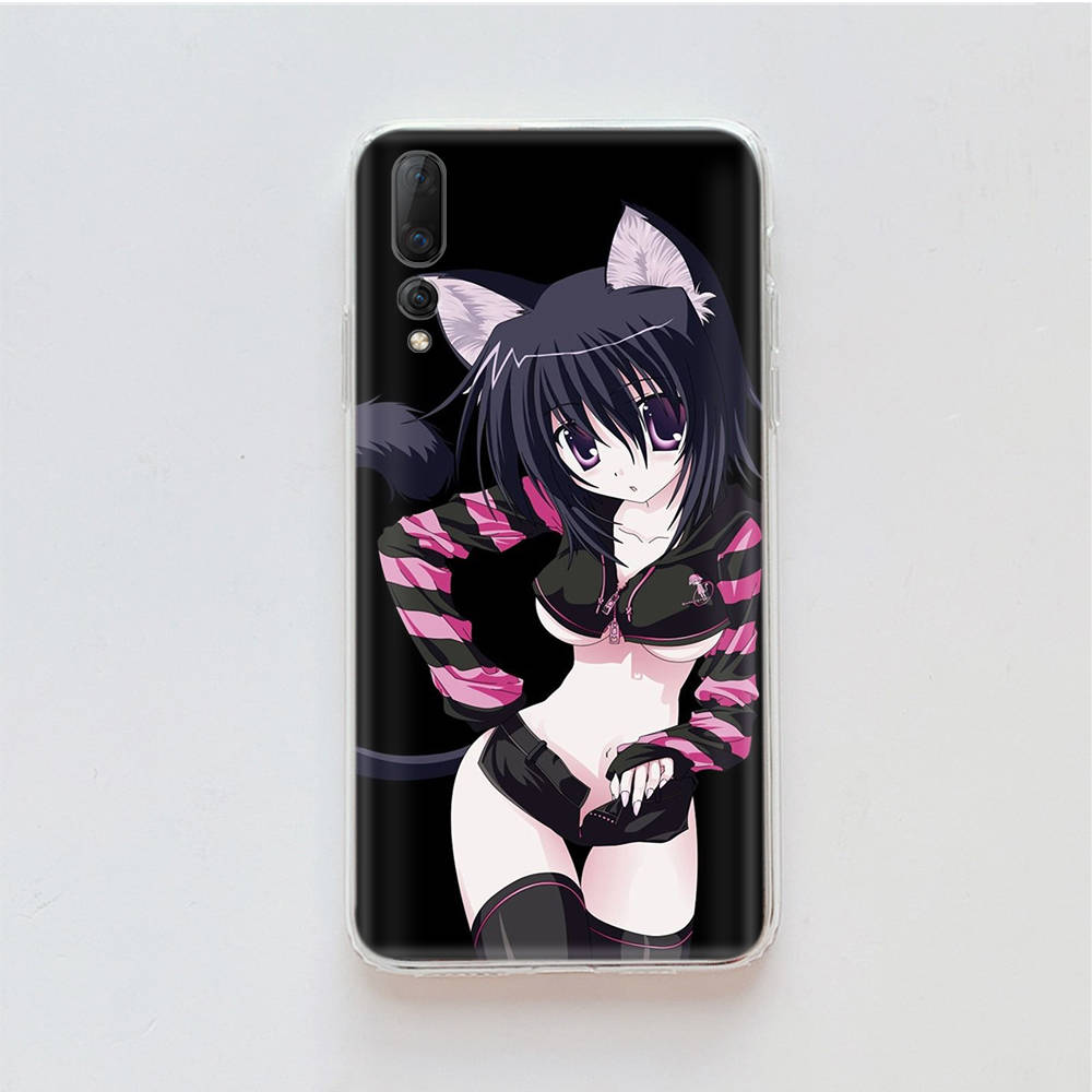 

Прозрачный чехол для Samsung A04 A14 A23 M33 M53 Realme 10 9 C35 C55 VIVO X80 Infinix Hot 30 Note 11 Tecno Spark 8P Pro W-59 Cat Girl VIVO Y20 коричневато-жёлтый