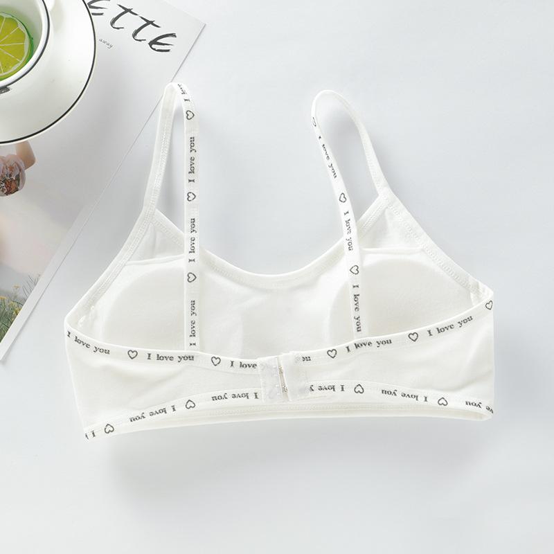 9-12 Years Old Pure Cotton Puberty Training Camisole, Comfortable Developmental Underwear for Primary School Girls