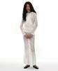 Partimento Woman Lace Flare Maxi Skirt_White