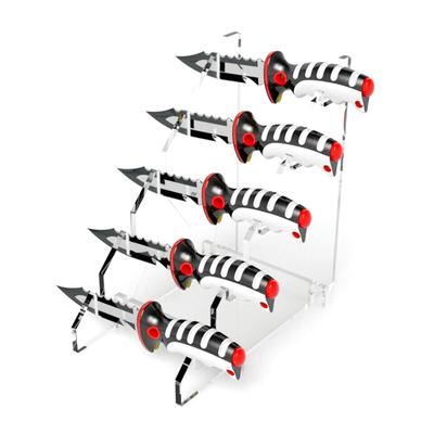 Acryl-Messer-Display-Ständerplatte, 5-Slot-Messer-Display-Ständer, Halter zum Präsentieren von Camp-Survival-Messern für Camping