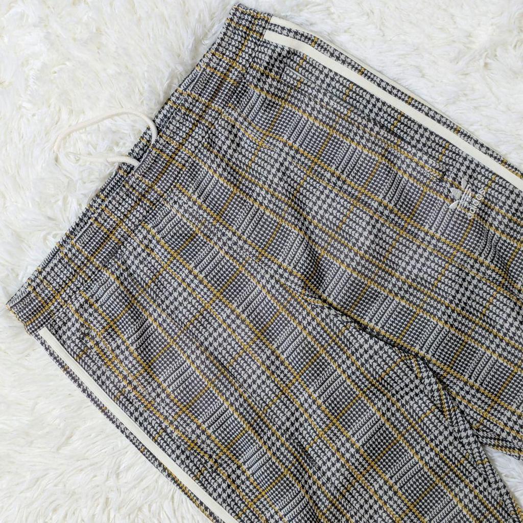 [USED] Overseas Limited Edition Super Adidas Beckenbauer Track Pants Houndstooth Beige Brown XL