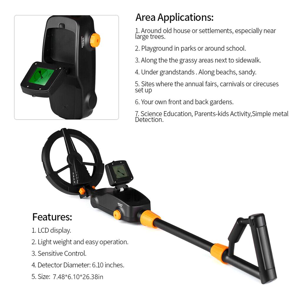 Underground Metal Detector High Sensitivity Beach Treasure Finder Gold Silver Jewelry Treasure Search Finders Waterproof