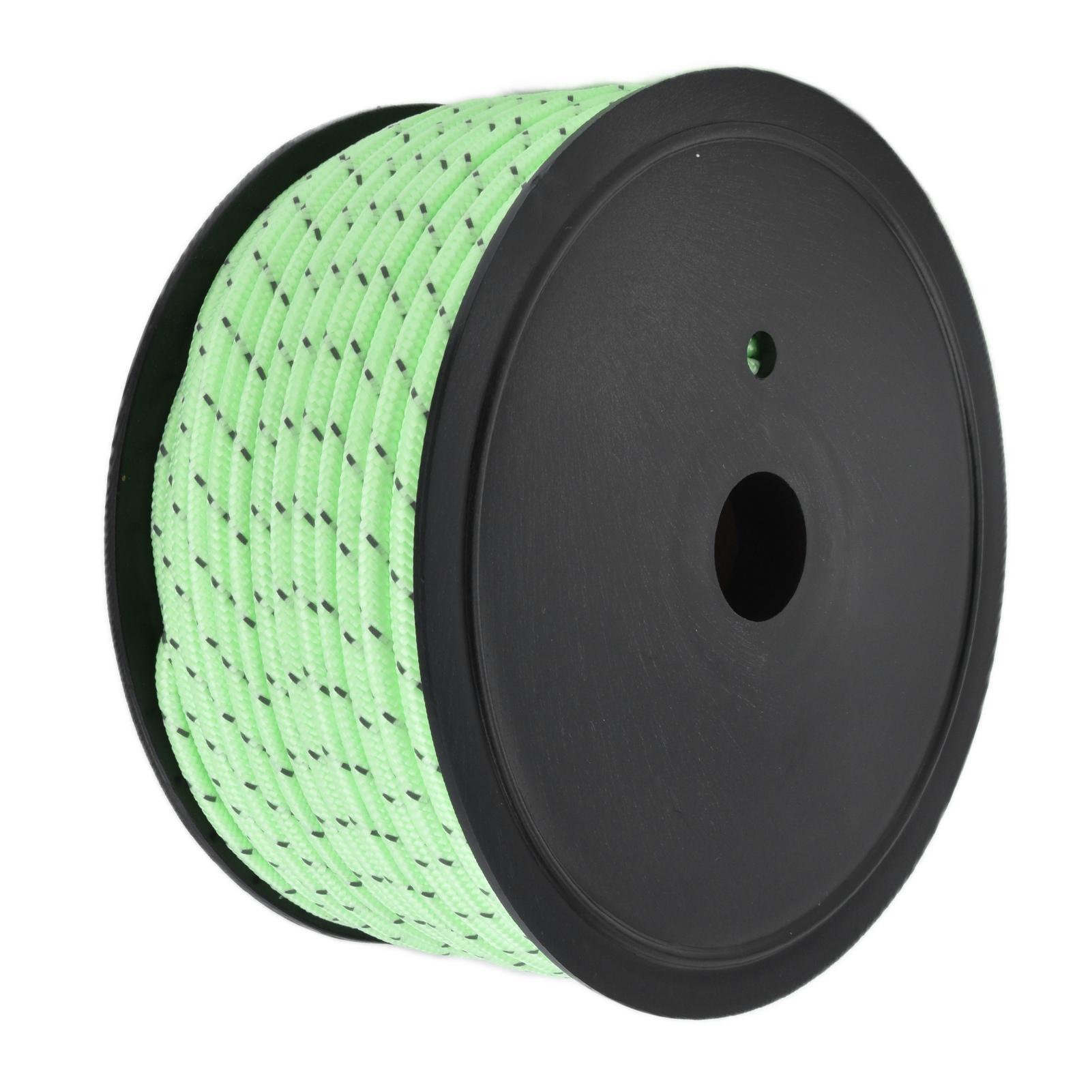 50m Reflective Nylon Rope 5mm Thickness Fluorescent Tent Canopy Rope Clothesline for Outdoor Camping