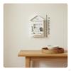 House Shaped Key Storage Box Rustic Finish Wall Mounted Space Saving for Entryway,