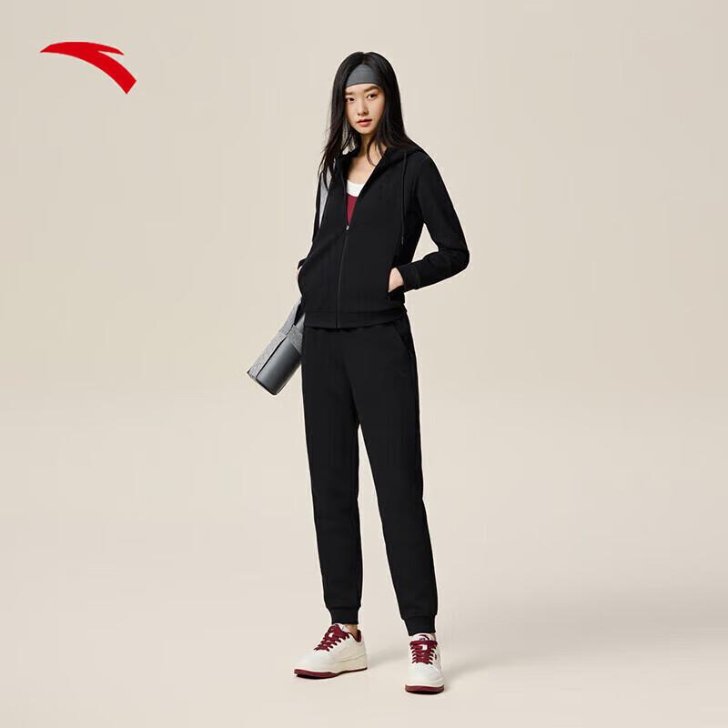 Anta Women s Hooded Sports Two-Piece Set M