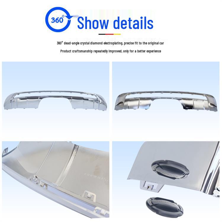 Mercedes-Benz ML-Class Front & Rear Bumper Guard Plates and Fog Light Strips with Trunk Pedal