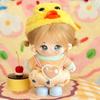 20cm Kawaii Cotton Dolls Anime Plush Stuffed Figure Bell Orchid/Green Plum/Butterfly Doll Wearable Clothing Dress Up Gifts