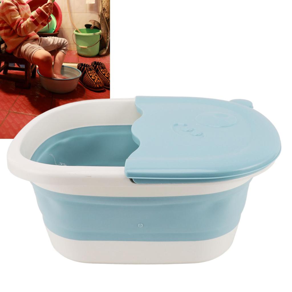 Collapsible Foot Bath Basin for Kids Foot Soak Tub with Massage Acupoint Multifunction Collapsible Feeting Soak Tub