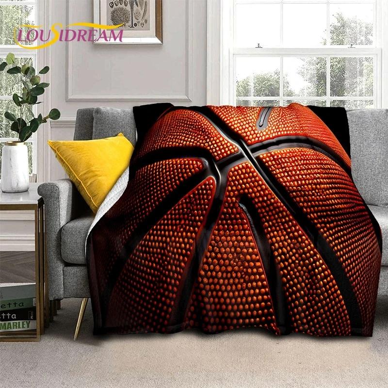Lastest Basketball Court Frame Soft Blankets,Keep Warm Throw Blanket Comfortable Blanket for Picnic Beds Sofa Home Bedroom gift