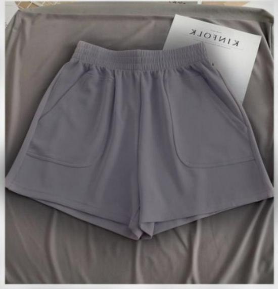 Women's High-Waist Korean Style Wide-Leg Three-Quarter Cotton Sports Shorts - Slimming and Trendy Summer Wear