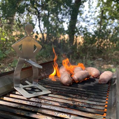 BBQ-Wurstständer, langlebig, Grillgabel aus Edelstahl, lustiger Grillhalter für Lagerfeuer, Camping