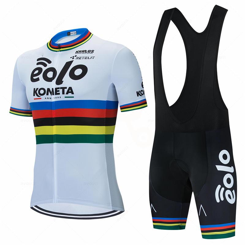 2026 Ensemble Cycliste Eolo Kometa Team Homme Maillot de Vélo Manches Courtes Kit Vêtements Vélo Vêtement Cyclisme VTT Uniforme Triathlon Maillot