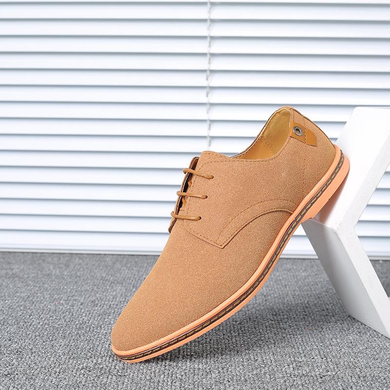 

Spring New Men Casual Oxford Shoes Luxury Brand Classic Business Men Leather Shoes Fashion Career Large Size 48 Dress Shoes 2025 48 хаки